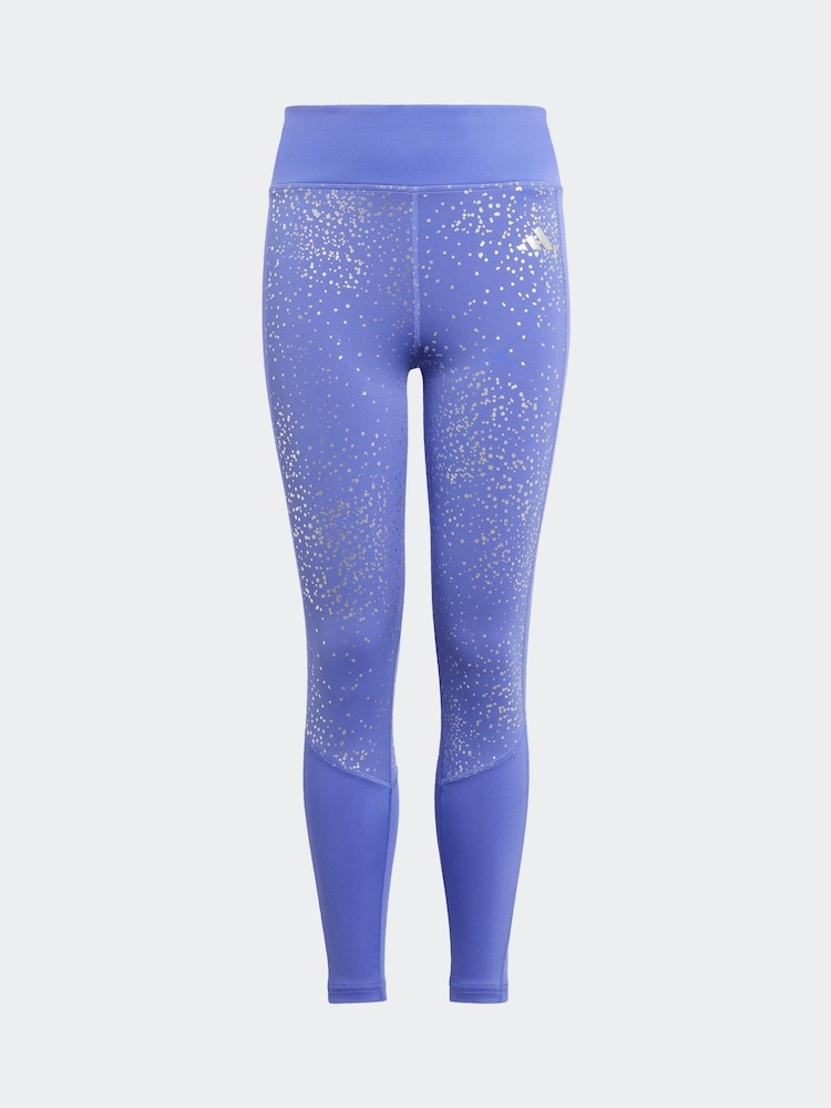 adidas Blue Optime Glam 7/8 Leggings - Image 6 of 6