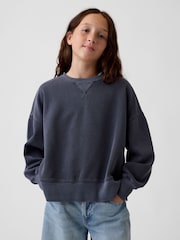 Vasket Svart - Gap Vintage Soft Oversized Split-Hem Sweatshirt (4-13yrs) - Bilde 1 av 4