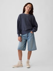 Vasket Svart - Gap Vintage Soft Oversized Split-Hem Sweatshirt (4-13yrs) - Bilde 3 av 4