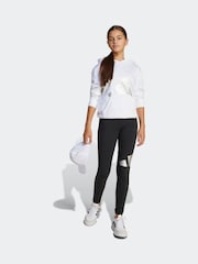 Белый - Хлопковая толстовка adidas Essentials Glam - Изображение 3 из 6