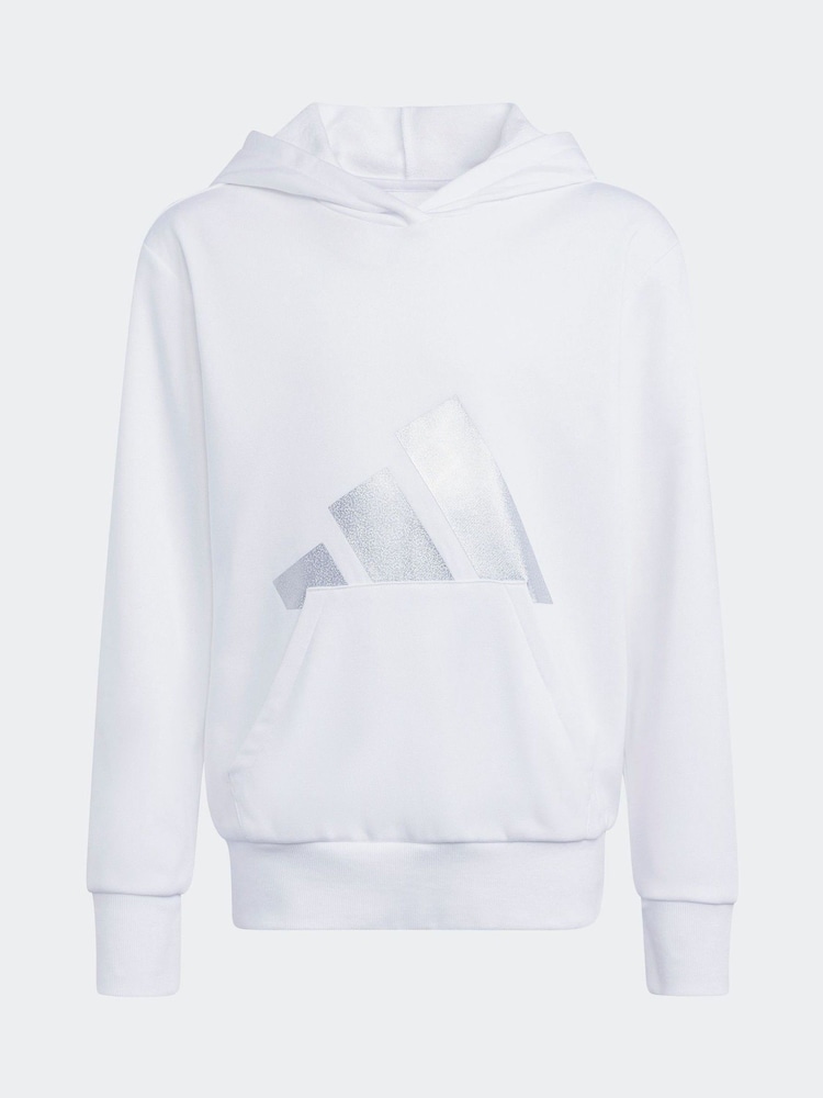Белый - Хлопковая толстовка adidas Essentials Glam - Изображение 6 из 6