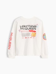 Gap White Lighning McQueen Disney Long Sleeve T-Shirt (6mths-5yrs) - Image 2 of 2