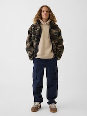 Maro deschis - Gap Relaxed Logo Hanorac cu glugă (4-13yrs) - Imaginea 3 din 4