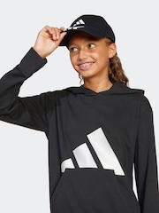 Черный - Хлопковая толстовка adidas Essentials Glam - Изображение 4 из 6