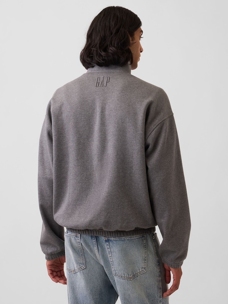 Gap Grey Heavyweight Oversized Zip-Up Jacket - Image 2 of 4