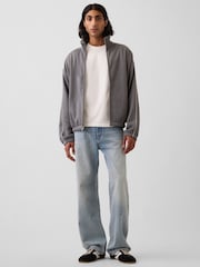 Gap Grey Heavyweight Oversized Zip-Up Jacket - Image 3 of 4