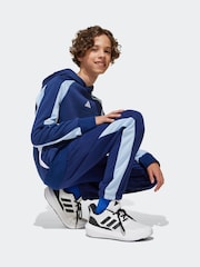 adidas Blue Colour Block Fleece Joggers - Image 4 of 6