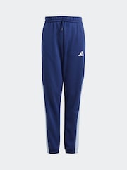 adidas Blue Colour Block Fleece Joggers - Image 6 of 6