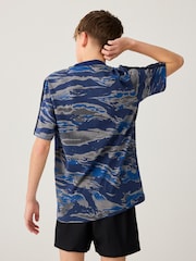 adidas Blue Camo 100% Cotton T-Shirt - Image 2 of 6