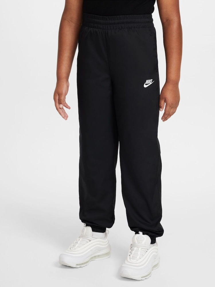 Nike Black Sportswear Club Woven Joggers - Image 1 of 9 Nike Black Sportswear Club Woven Joggers - Image 1 of 9