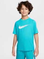 Nike Cactus Blue Multi Dri-FIT Short Sleeve T-Shirt - Image 1 of 5