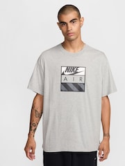 Nike Grey Sportswear Air Graphic T-Shirt - Image 1 of 10