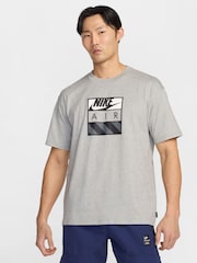 Nike Grey Sportswear Air Graphic T-Shirt - Image 4 of 10
