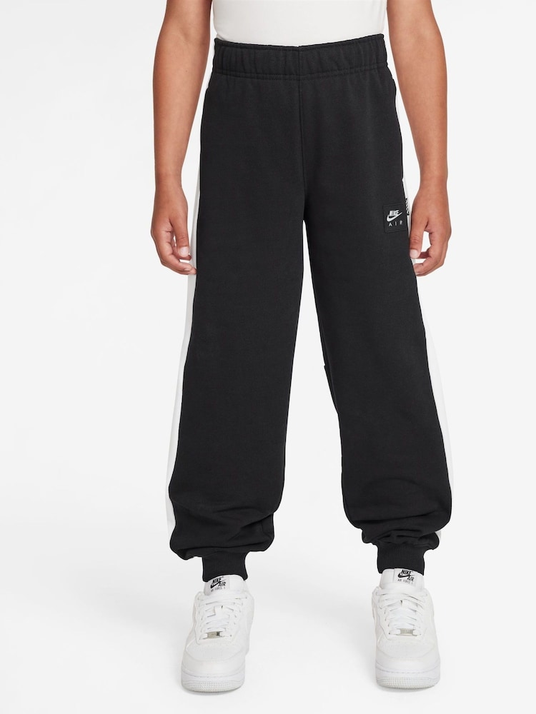 Nike Black Air Fleece 100% Cotton Joggers - Image 1 of 3