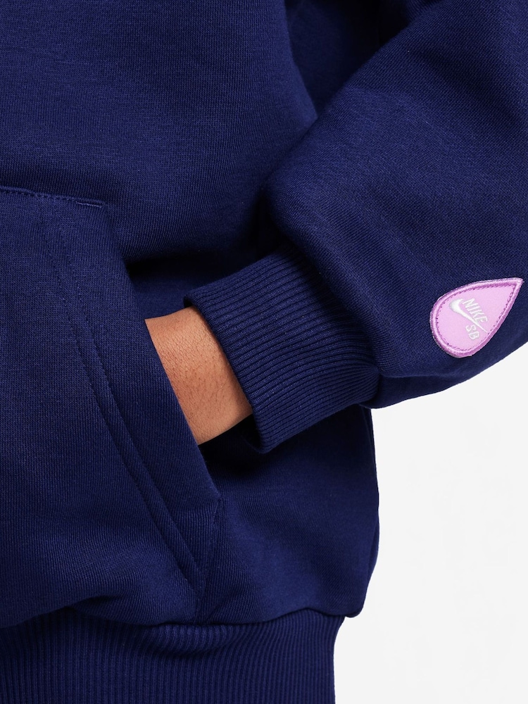 Nike Void Blue SB Easy On Oversized Pullover Hoodie - Image 3 of 3