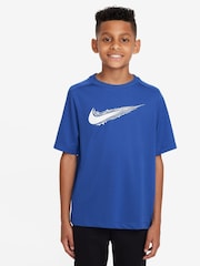 Nike Royal Blue Multi Dri-FIT Short Sleeve T-Shirt - Image 1 of 3