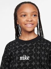 Черный - Nike Rush Lilac Oversized Sportswear Club Fleece Crewneck Sweatshirt - Image 3 of 3