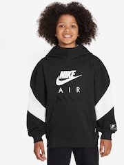 Nike Black Air Fleece Pullover 100% Cotton Hoodie - Image 1 of 3