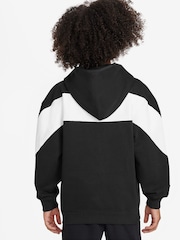 Nike Black Air Fleece Pullover 100% Cotton Hoodie - Image 2 of 3
