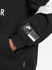 Nike Black Air Fleece Pullover 100% Cotton Hoodie - Image 3 of 3