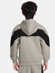 Nike College Grey Air Fleece Pullover 100% Cotton Hoodie - Image 2 of 3