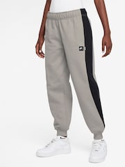 Nike College Grey Air Fleece 100% Cotton Joggers - Image 1 of 3