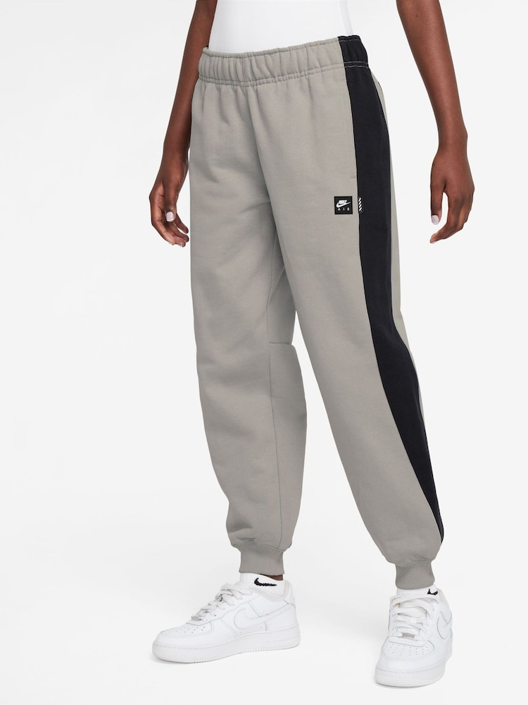 Nike College Grey Air Fleece 100% Cotton Joggers - Image 1 of 3