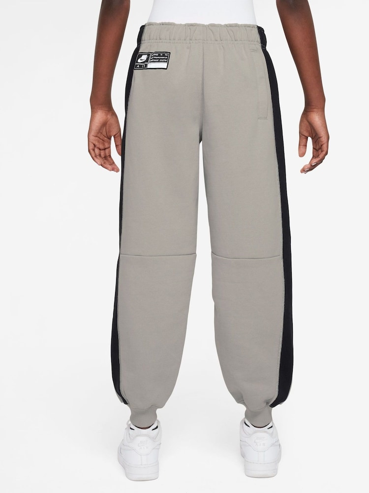 Nike College Grey Air Fleece 100% Cotton Joggers - Image 2 of 3