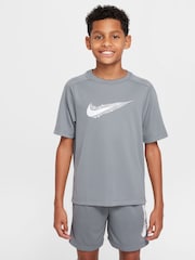 Nike Smoke Grey Multi Dri-FIT Short Sleeve T-Shirt - Image 1 of 5