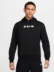 Nike Black Club Back Graphic Pullover Hoodie - Image 1 of 8