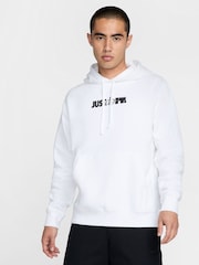 Nike White Club Back Graphic Pullover Hoodie - Image 2 of 8