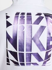 Nike White Club Back Graphic Pullover Hoodie - Image 6 of 8