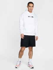 Nike White Club Back Graphic Pullover Hoodie - Image 8 of 8