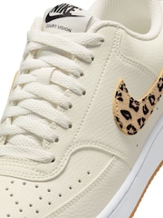 Nike Cream/Leopard Court Vision Low Trainers - Image 11 of 11