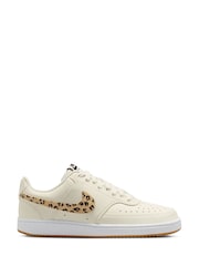 Nike Cream/Leopard Court Vision Low Trainers - Image 2 of 11