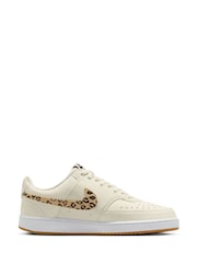 Nike Cream/Leopard Court Vision Low Trainers - Image 4 of 11