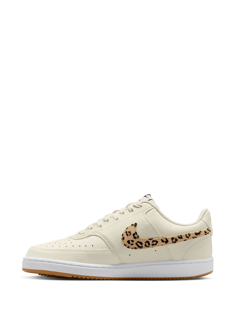Cream/Léopard - Baskets basses Nike Court Vision - Image 5 of 11