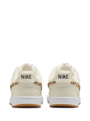 Nike Cream/Leopard Court Vision Low Trainers - Image 7 of 11