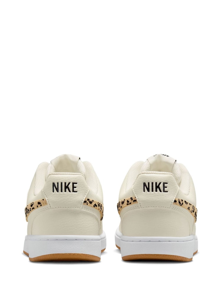 Cream/Léopard - Baskets basses Nike Court Vision - Image 7 of 11