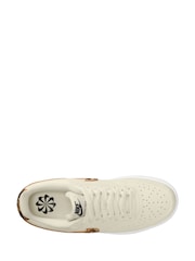 Nike Cream/Leopard Court Vision Low Trainers - Image 8 of 11