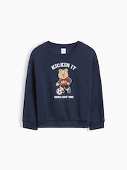 Gap Navy Brannan Bear Relaxed Graphic Crew Neck Sweatshirt (6mths-5yrs) - Image 1 of 2