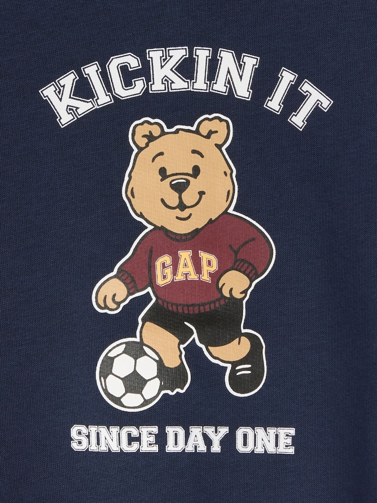 Gap Navy Brannan Bear Relaxed Graphic Crew Neck Sweatshirt (6mths-5yrs) - Image 2 of 2 Gap Navy Brannan Bear Relaxed Graphic Crew Neck Sweatshirt (6mths-5yrs) - Image 2 of 2
