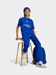 adidas Blue All SZN 100% Cotton T-Shirt - Image 3 of 6