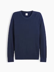 Azul marino - Gap Relaxed Fisherman Stitch Crew Neck Jumper - Imagen 4 de 5