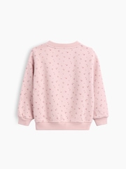 Gap Pink Ditsy Floral Vintage Soft Print Sweatshirt (6mths-5yrs) - Image 2 of 2