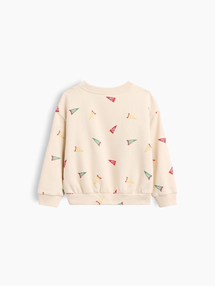 Gap Cream Relaxed Graphic Crew Neck Sweatshirt (6mths-5yrs) - Image 2 of 2 Gap Cream Relaxed Graphic Crew Neck Sweatshirt (6mths-5yrs) - Image 2 of 2