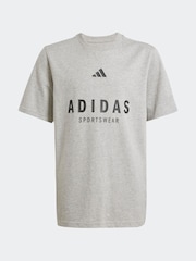 adidas Grey All SZN 100% Cotton T-Shirt - Image 6 of 6