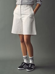 adidas originals White Pinstripe Shorts - Image 1 of 11