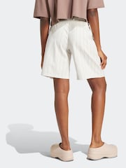 adidas originals White Pinstripe Shorts - Image 3 of 11