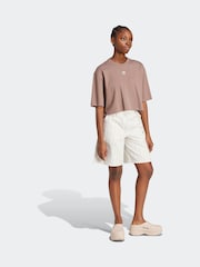 adidas originals White Pinstripe Shorts - Image 4 of 11